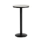 Industrial Metal Bar Table 21.6" Round Top Faux Marble Pedestal Bistro Table for Cafe 21.7"L x 21.7"W x 41.3"H Without Chairs Clearhalo 'Bar Furniture' 'Bar Tables' 'bar_tables' 'furn' 'furn_bar_tables' 'Furniture' 'furniture_bar_tables' 'Kitchen & Dining Furniture' 'kitchen&dining_furn' 'kitchen' 4258565