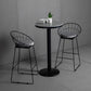 Industrial Metal Bar Table 21.6" Round Top Faux Marble Pedestal Bistro Table for Cafe Clearhalo 'Bar Furniture' 'Bar Tables' 'bar_tables' 'furn' 'furn_bar_tables' 'Furniture' 'furniture_bar_tables' 'Kitchen & Dining Furniture' 'kitchen&dining_furn' 'kitchen' 4258572