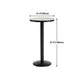 Industrial Metal Bar Table 21.6" Round Top Faux Marble Pedestal Bistro Table for Cafe Clearhalo 'Bar Furniture' 'Bar Tables' 'bar_tables' 'furn' 'furn_bar_tables' 'Furniture' 'furniture_bar_tables' 'Kitchen & Dining Furniture' 'kitchen&dining_furn' 'kitchen' 4258574