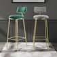 Glam Low Back Bar Stool Footrest Round Upholstered Counter Height Stool Clearhalo 'Bar Furniture' 'Bar Stools' 'bar_stools' 'furn' 'furn_bar_stools' 'furniture_bar_stools' 'Kitchen & Dining Furniture' 'kitchen&dining_furn' 'kitchen' 'kitchen_furn' Furniture' 4258575
