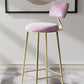 Glam Low Back Bar Stool Footrest Round Upholstered Counter Height Stool Clearhalo 'Bar Furniture' 'Bar Stools' 'bar_stools' 'furn' 'furn_bar_stools' 'furniture_bar_stools' 'Kitchen & Dining Furniture' 'kitchen&dining_furn' 'kitchen' 'kitchen_furn' Furniture' 4258588