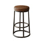 Modern Wood Bar Stool Round Footrest Indoor Counter Stool with Iron Legs Clearhalo 'Bar Furniture' 'Bar Stools' 'bar_stools' 'furn' 'furn_bar_stools' 'furniture_bar_stools' 'Kitchen & Dining Furniture' 'kitchen&dining_furn' 'kitchen' 'kitchen_furn' Furniture' 4258659