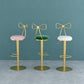 Glam Liftable Backrest Counter Stool Iron Household Bar Stool with Cushion Clearhalo 'Bar Furniture' 'Bar Stools' 'bar_stools' 'furn' 'furn_bar_stools' 'furniture_bar_stools' 'Kitchen & Dining Furniture' 'kitchen&dining_furn' 'kitchen' 'kitchen_furn' Furniture' 4258698