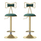 Glam Liftable Backrest Counter Stool Iron Household Bar Stool with Cushion Fluorescent Green 2 Piece Set Clearhalo 'Bar Furniture' 'Bar Stools' 'bar_stools' 'furn' 'furn_bar_stools' 'furniture_bar_stools' 'Kitchen & Dining Furniture' 'kitchen&dining_furn' 'kitchen' 'kitchen_furn' Furniture' 4258701