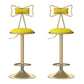 Glam Liftable Backrest Counter Stool Iron Household Bar Stool with Cushion Ginger 2 Piece Set Clearhalo 'Bar Furniture' 'Bar Stools' 'bar_stools' 'furn' 'furn_bar_stools' 'furniture_bar_stools' 'Kitchen & Dining Furniture' 'kitchen&dining_furn' 'kitchen' 'kitchen_furn' Furniture' 4258705