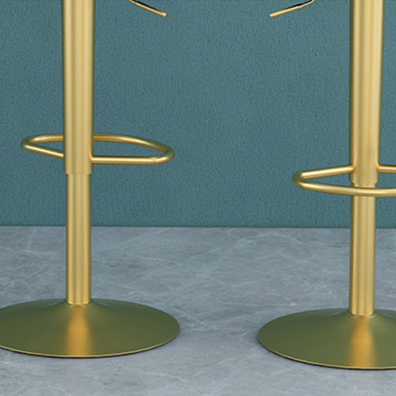 Glam Liftable Backrest Counter Stool Iron Household Bar Stool with Cushion Clearhalo 'Bar Furniture' 'Bar Stools' 'bar_stools' 'furn' 'furn_bar_stools' 'furniture_bar_stools' 'Kitchen & Dining Furniture' 'kitchen&dining_furn' 'kitchen' 'kitchen_furn' Furniture' 4258709