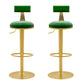 Glam Liftable Backrest Counter Stool Iron Household Bar Stool with Cushion Light Green 2 Piece Set Clearhalo 'Bar Furniture' 'Bar Stools' 'bar_stools' 'furn' 'furn_bar_stools' 'furniture_bar_stools' 'Kitchen & Dining Furniture' 'kitchen&dining_furn' 'kitchen' 'kitchen_furn' Furniture' 4258714