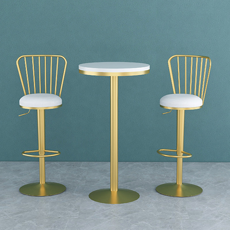 Glam Liftable Backrest Counter Stool Iron Household Bar Stool with Cushion Clearhalo 'Bar Furniture' 'Bar Stools' 'bar_stools' 'furn' 'furn_bar_stools' 'furniture_bar_stools' 'Kitchen & Dining Furniture' 'kitchen&dining_furn' 'kitchen' 'kitchen_furn' Furniture' 4258716