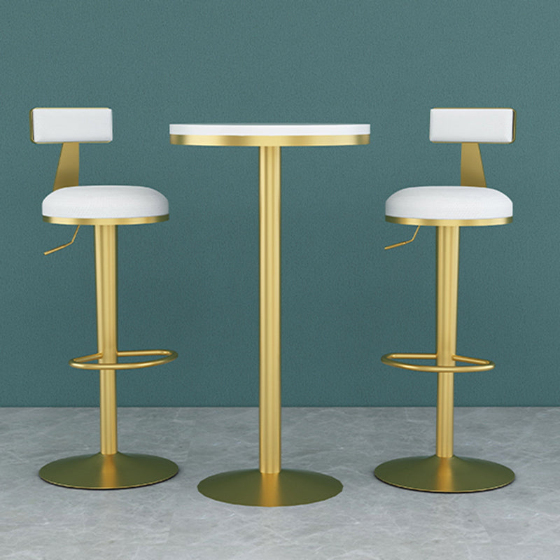 Glam Liftable Backrest Counter Stool Iron Household Bar Stool with Cushion Clearhalo 'Bar Furniture' 'Bar Stools' 'bar_stools' 'furn' 'furn_bar_stools' 'furniture_bar_stools' 'Kitchen & Dining Furniture' 'kitchen&dining_furn' 'kitchen' 'kitchen_furn' Furniture' 4258719