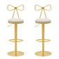 Glam Liftable Backrest Counter Stool Iron Household Bar Stool with Cushion White 2 Piece Set Clearhalo 'Bar Furniture' 'Bar Stools' 'bar_stools' 'furn' 'furn_bar_stools' 'furniture_bar_stools' 'Kitchen & Dining Furniture' 'kitchen&dining_furn' 'kitchen' 'kitchen_furn' Furniture' 4258720