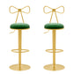Glam Liftable Backrest Counter Stool Iron Household Bar Stool with Cushion Green 2 Piece Set Clearhalo 'Bar Furniture' 'Bar Stools' 'bar_stools' 'furn' 'furn_bar_stools' 'furniture_bar_stools' 'Kitchen & Dining Furniture' 'kitchen&dining_furn' 'kitchen' 'kitchen_furn' Furniture' 4258725
