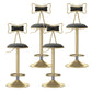 Glam Liftable Backrest Counter Stool Iron Household Bar Stool with Cushion Dark Gray 4 Piece Set Clearhalo 'Bar Furniture' 'Bar Stools' 'bar_stools' 'furn' 'furn_bar_stools' 'furniture_bar_stools' 'Kitchen & Dining Furniture' 'kitchen&dining_furn' 'kitchen' 'kitchen_furn' Furniture' 4258730
