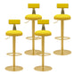 Glam Liftable Backrest Counter Stool Iron Household Bar Stool with Cushion Light Yellow 4 Piece Set Clearhalo 'Bar Furniture' 'Bar Stools' 'bar_stools' 'furn' 'furn_bar_stools' 'furniture_bar_stools' 'Kitchen & Dining Furniture' 'kitchen&dining_furn' 'kitchen' 'kitchen_furn' Furniture' 4258735
