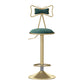 Glam Liftable Backrest Counter Stool Iron Household Bar Stool with Cushion Fluorescent Green 1 Piece Clearhalo 'Bar Furniture' 'Bar Stools' 'bar_stools' 'furn' 'furn_bar_stools' 'furniture_bar_stools' 'Kitchen & Dining Furniture' 'kitchen&dining_furn' 'kitchen' 'kitchen_furn' Furniture' 4258747