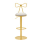Glam Liftable Backrest Counter Stool Iron Household Bar Stool with Cushion White 1 Piece Clearhalo 'Bar Furniture' 'Bar Stools' 'bar_stools' 'furn' 'furn_bar_stools' 'furniture_bar_stools' 'Kitchen & Dining Furniture' 'kitchen&dining_furn' 'kitchen' 'kitchen_furn' Furniture' 4258757