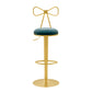 Glam Liftable Backrest Counter Stool Iron Household Bar Stool with Cushion Blue 1 Piece Clearhalo 'Bar Furniture' 'Bar Stools' 'bar_stools' 'furn' 'furn_bar_stools' 'furniture_bar_stools' 'Kitchen & Dining Furniture' 'kitchen&dining_furn' 'kitchen' 'kitchen_furn' Furniture' 4258758