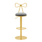 Glam Liftable Backrest Counter Stool Iron Household Bar Stool with Cushion Grey 1 Piece Clearhalo 'Bar Furniture' 'Bar Stools' 'bar_stools' 'furn' 'furn_bar_stools' 'furniture_bar_stools' 'Kitchen & Dining Furniture' 'kitchen&dining_furn' 'kitchen' 'kitchen_furn' Furniture' 4258762