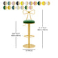 Glam Liftable Backrest Counter Stool Iron Household Bar Stool with Cushion Clearhalo 'Bar Furniture' 'Bar Stools' 'bar_stools' 'furn' 'furn_bar_stools' 'furniture_bar_stools' 'Kitchen & Dining Furniture' 'kitchen&dining_furn' 'kitchen' 'kitchen_furn' Furniture' 4258763