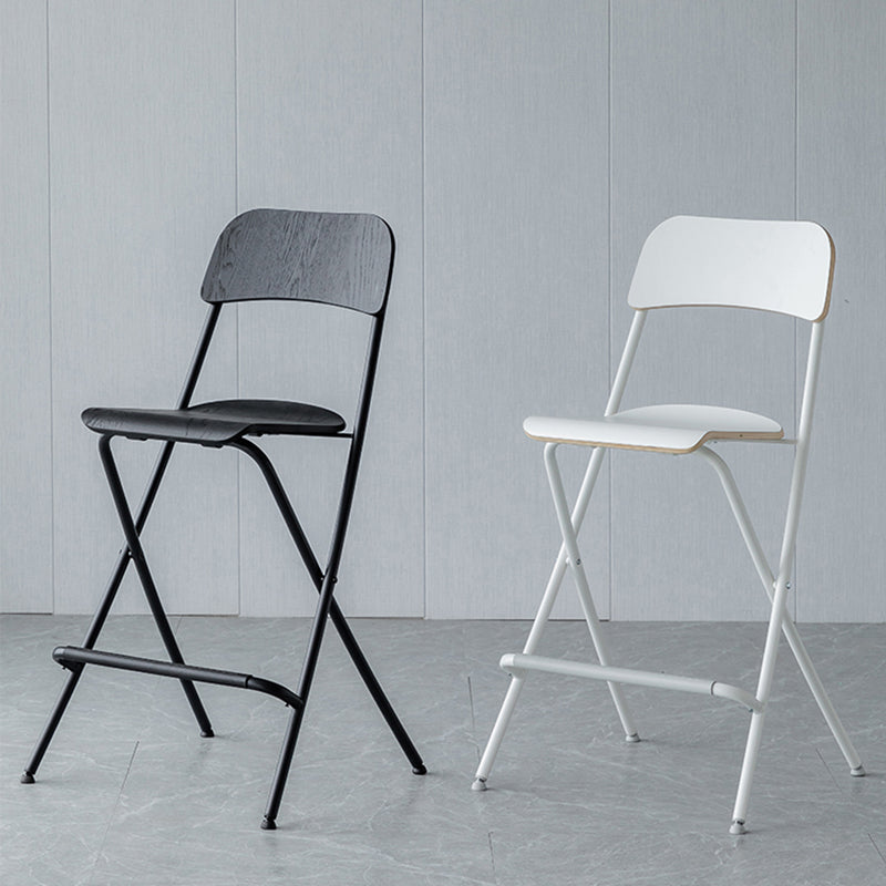 Wood Folding Bar & Counter Stool Modern Low Back Footrest Indoor Bar Stool Clearhalo 'Bar Furniture' 'Bar Stools' 'bar_stools' 'furn' 'furn_bar_stools' 'furniture_bar_stools' 'Kitchen & Dining Furniture' 'kitchen&dining_furn' 'kitchen' 'kitchen_furn' Furniture' 4258764
