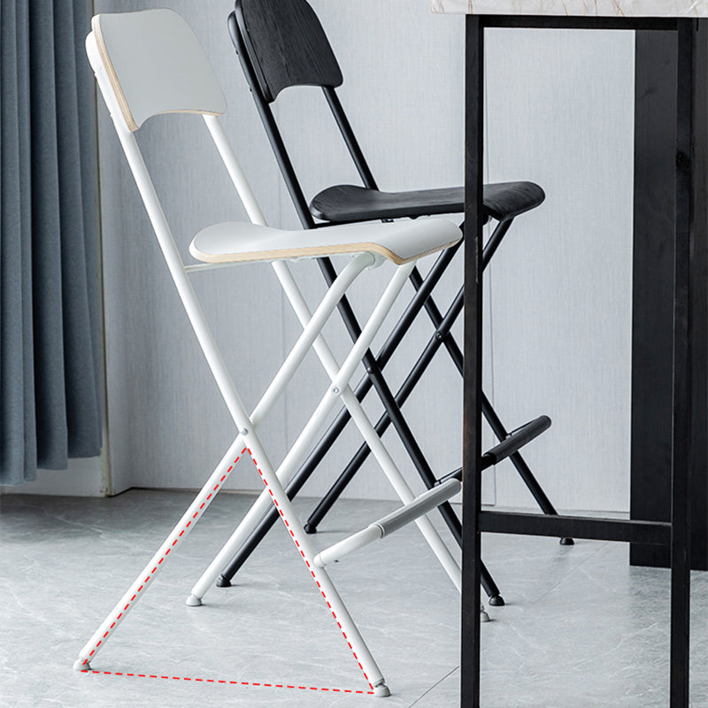 Wood Folding Bar & Counter Stool Modern Low Back Footrest Indoor Bar Stool Clearhalo 'Bar Furniture' 'Bar Stools' 'bar_stools' 'furn' 'furn_bar_stools' 'furniture_bar_stools' 'Kitchen & Dining Furniture' 'kitchen&dining_furn' 'kitchen' 'kitchen_furn' Furniture' 4258767
