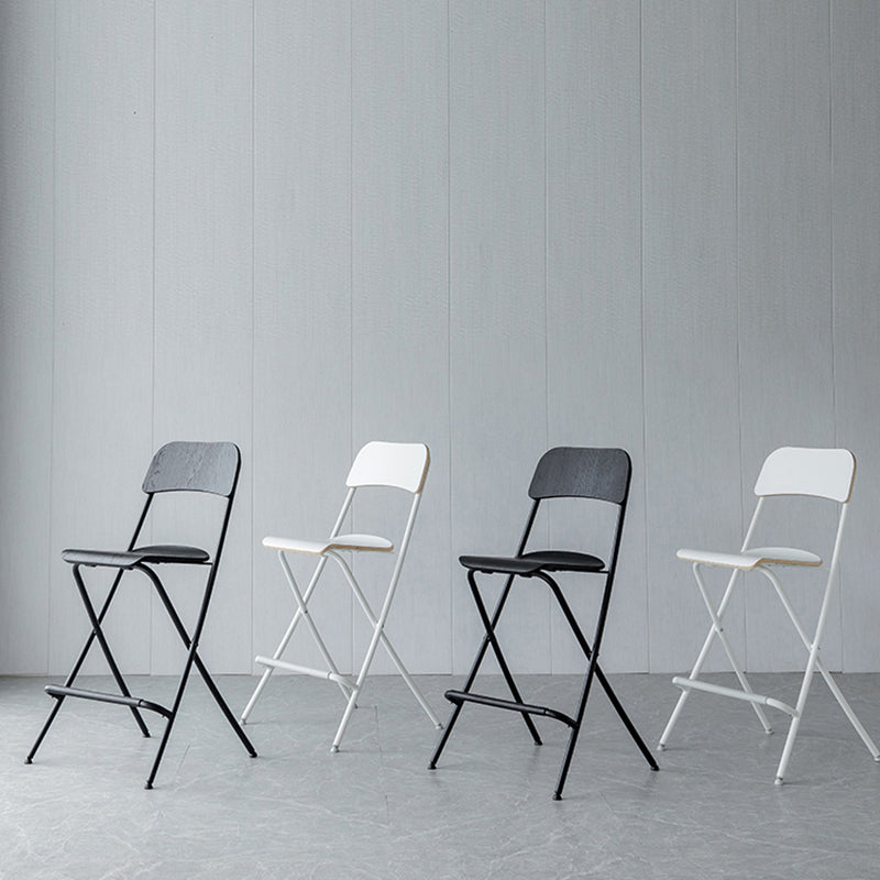 Wood Folding Bar & Counter Stool Modern Low Back Footrest Indoor Bar Stool Clearhalo 'Bar Furniture' 'Bar Stools' 'bar_stools' 'furn' 'furn_bar_stools' 'furniture_bar_stools' 'Kitchen & Dining Furniture' 'kitchen&dining_furn' 'kitchen' 'kitchen_furn' Furniture' 4258775
