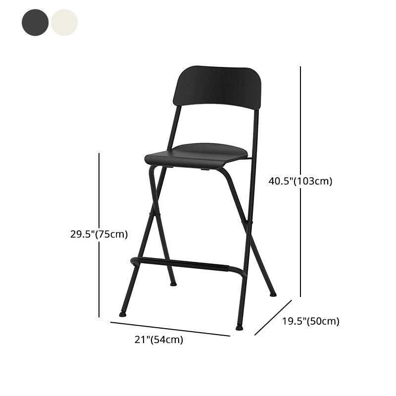 Wood Folding Bar & Counter Stool Modern Low Back Footrest Indoor Bar Stool Clearhalo 'Bar Furniture' 'Bar Stools' 'bar_stools' 'furn' 'furn_bar_stools' 'furniture_bar_stools' 'Kitchen & Dining Furniture' 'kitchen&dining_furn' 'kitchen' 'kitchen_furn' Furniture' 4258779