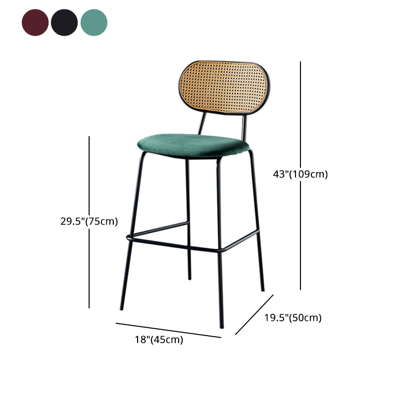 Modern Arm-less Bar Stool Rectangle Low Back Footrest Indoor Counter Stool(set of 2) Clearhalo 'Bar Furniture' 'Bar Stools' 'bar_stools' 'furn' 'furn_bar_stools' 'furniture_bar_stools' 'Kitchen & Dining Furniture' 'kitchen&dining_furn' 'kitchen' 'kitchen_furn' Furniture' 4258793