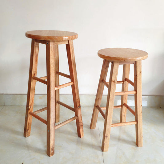 Modern Armless Backless Counter Stool Wood Shop Bar Stool with Pedal Clearhalo 'Bar Furniture' 'Bar Stools' 'bar_stools' 'furn' 'furn_bar_stools' 'furniture_bar_stools' 'Kitchen & Dining Furniture' 'kitchen&dining_furn' 'kitchen' 'kitchen_furn' Furniture' 4258795