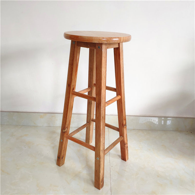 Modern Armless Backless Counter Stool Wood Shop Bar Stool with Pedal Clearhalo 'Bar Furniture' 'Bar Stools' 'bar_stools' 'furn' 'furn_bar_stools' 'furniture_bar_stools' 'Kitchen & Dining Furniture' 'kitchen&dining_furn' 'kitchen' 'kitchen_furn' Furniture' 4258798