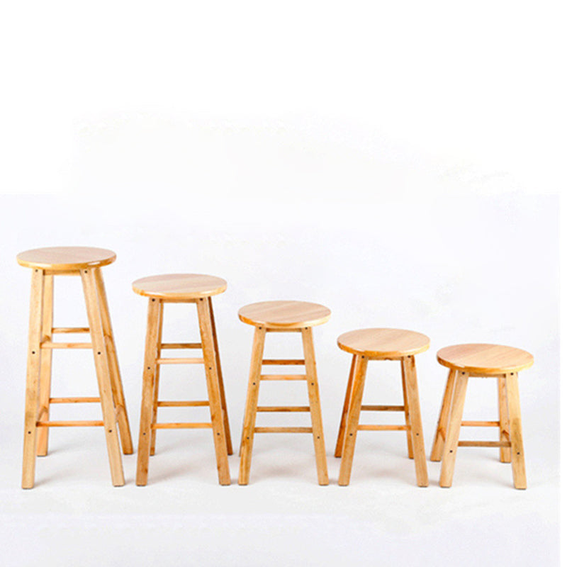 Modern Armless Backless Counter Stool Wood Shop Bar Stool with Pedal Clearhalo 'Bar Furniture' 'Bar Stools' 'bar_stools' 'furn' 'furn_bar_stools' 'furniture_bar_stools' 'Kitchen & Dining Furniture' 'kitchen&dining_furn' 'kitchen' 'kitchen_furn' Furniture' 4258803