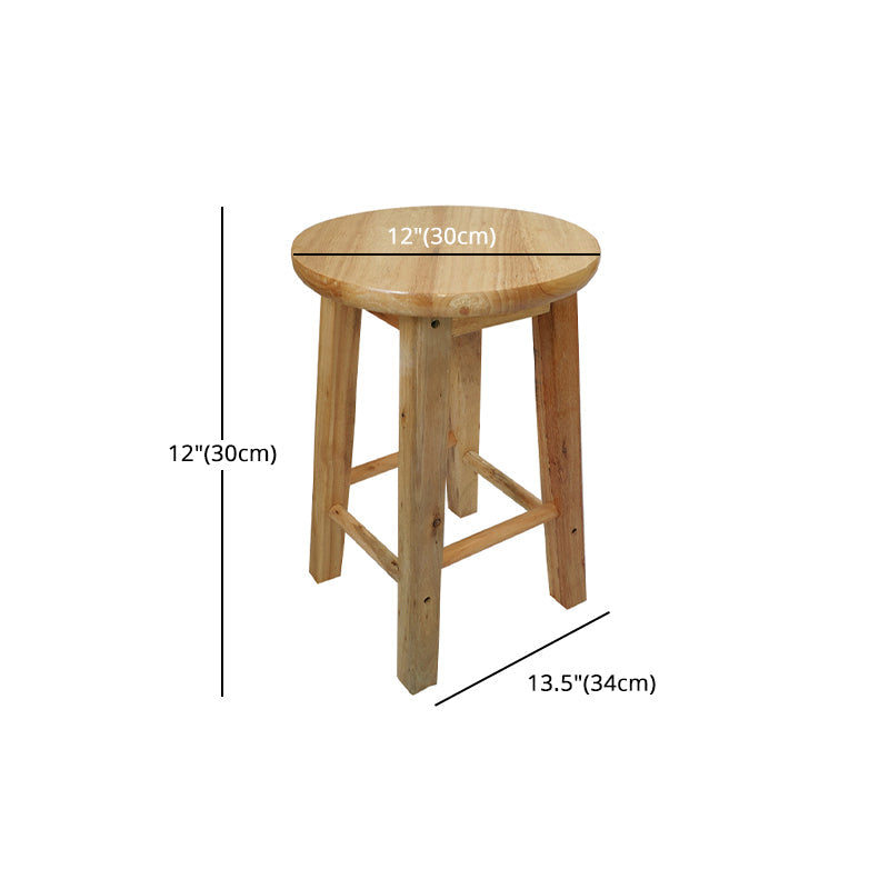 Modern Armless Backless Counter Stool Wood Shop Bar Stool with Pedal Clearhalo 'Bar Furniture' 'Bar Stools' 'bar_stools' 'furn' 'furn_bar_stools' 'furniture_bar_stools' 'Kitchen & Dining Furniture' 'kitchen&dining_furn' 'kitchen' 'kitchen_furn' Furniture' 4258804