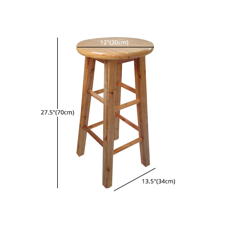 Modern Armless Backless Counter Stool Wood Shop Bar Stool with Pedal Clearhalo 'Bar Furniture' 'Bar Stools' 'bar_stools' 'furn' 'furn_bar_stools' 'furniture_bar_stools' 'Kitchen & Dining Furniture' 'kitchen&dining_furn' 'kitchen' 'kitchen_furn' Furniture' 4258810