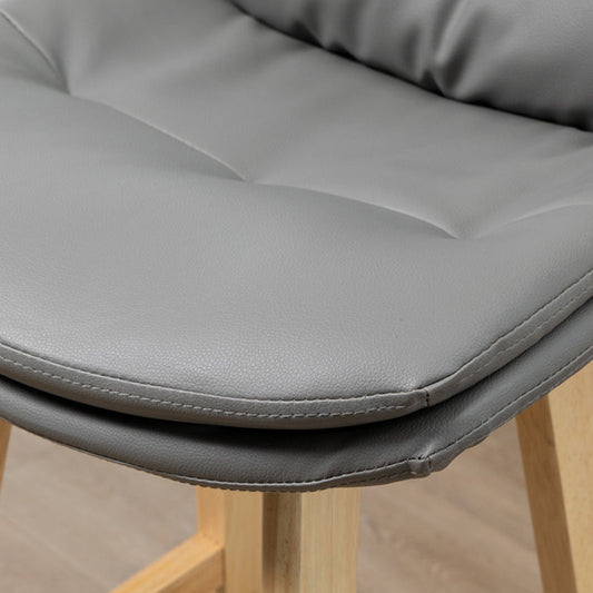 Leather Bucket Bar Stool Low Back Modern Indoor Counter Stool with Wood Legs Clearhalo 'Bar Furniture' 'Bar Stools' 'bar_stools' 'furn' 'furn_bar_stools' 'furniture_bar_stools' 'Kitchen & Dining Furniture' 'kitchen&dining_furn' 'kitchen' 'kitchen_furn' Furniture' 4258829