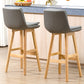 Leather Bucket Bar Stool Low Back Modern Indoor Counter Stool with Wood Legs Clearhalo 'Bar Furniture' 'Bar Stools' 'bar_stools' 'furn' 'furn_bar_stools' 'furniture_bar_stools' 'Kitchen & Dining Furniture' 'kitchen&dining_furn' 'kitchen' 'kitchen_furn' Furniture' 4258840