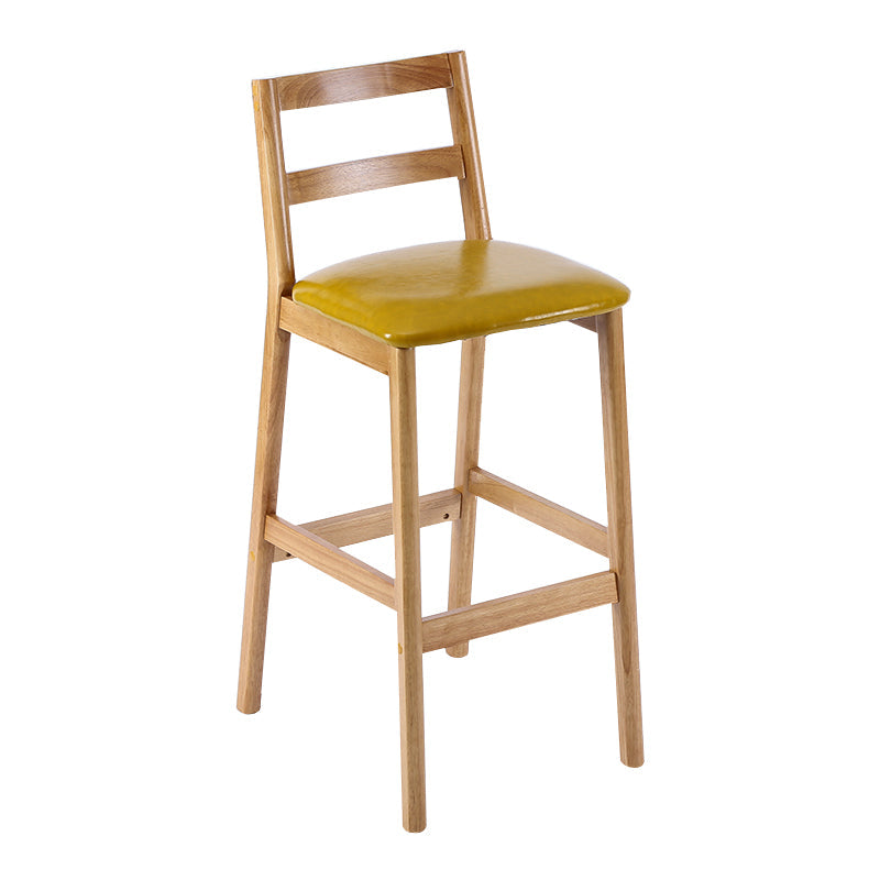 Modern Solid Wood Counter & Bar Stool Low Back Bar Stool with Wood Legs Ginger 1 Piece Clearhalo 'Bar Furniture' 'Bar Stools' 'bar_stools' 'furn' 'furn_bar_stools' 'furniture_bar_stools' 'Kitchen & Dining Furniture' 'kitchen&dining_furn' 'kitchen' 'kitchen_furn' Furniture' 4258854