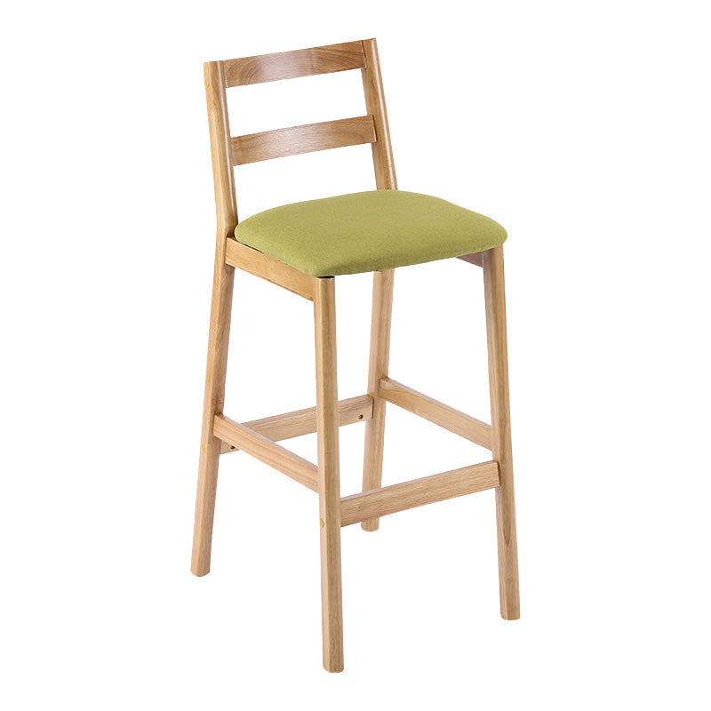 Modern Solid Wood Counter & Bar Stool Low Back Bar Stool with Wood Legs Green 1 Piece Clearhalo 'Bar Furniture' 'Bar Stools' 'bar_stools' 'furn' 'furn_bar_stools' 'furniture_bar_stools' 'Kitchen & Dining Furniture' 'kitchen&dining_furn' 'kitchen' 'kitchen_furn' Furniture' 4258855