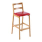 Modern Solid Wood Counter & Bar Stool Low Back Bar Stool with Wood Legs Red 1 Piece Clearhalo 'Bar Furniture' 'Bar Stools' 'bar_stools' 'furn' 'furn_bar_stools' 'furniture_bar_stools' 'Kitchen & Dining Furniture' 'kitchen&dining_furn' 'kitchen' 'kitchen_furn' Furniture' 4258858
