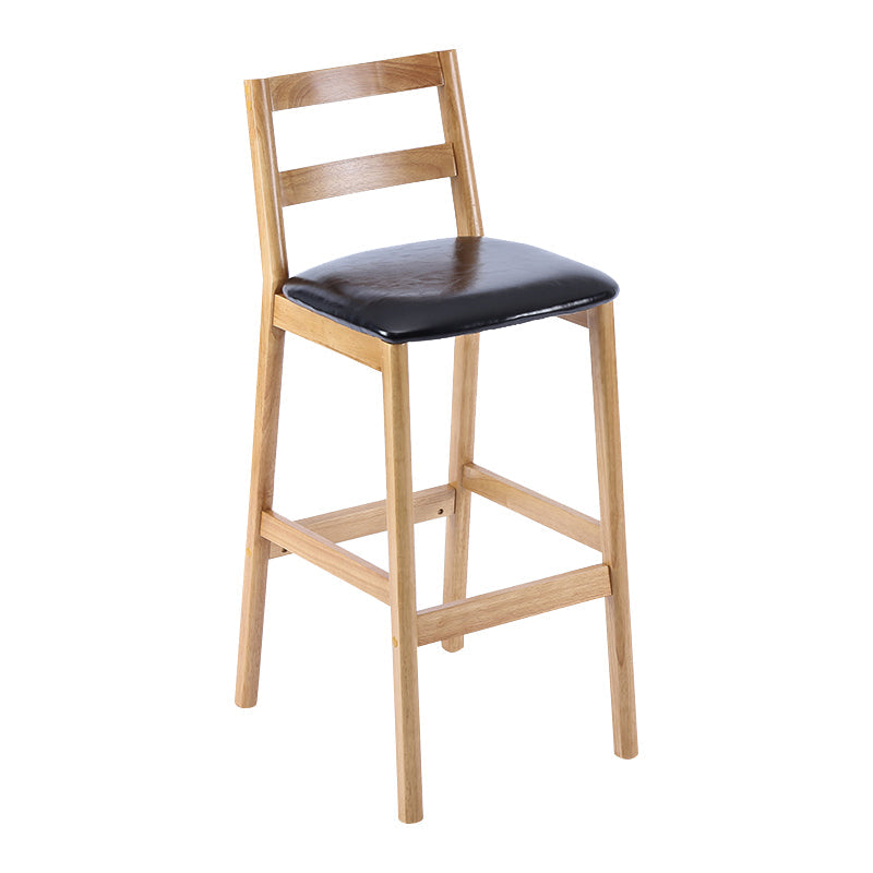 Modern Solid Wood Counter & Bar Stool Low Back Bar Stool with Wood Legs Black 1 Piece Clearhalo 'Bar Furniture' 'Bar Stools' 'bar_stools' 'furn' 'furn_bar_stools' 'furniture_bar_stools' 'Kitchen & Dining Furniture' 'kitchen&dining_furn' 'kitchen' 'kitchen_furn' Furniture' 4258860
