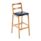 Modern Solid Wood Counter & Bar Stool Low Back Bar Stool with Wood Legs Dark Blue 1 Piece Clearhalo 'Bar Furniture' 'Bar Stools' 'bar_stools' 'furn' 'furn_bar_stools' 'furniture_bar_stools' 'Kitchen & Dining Furniture' 'kitchen&dining_furn' 'kitchen' 'kitchen_furn' Furniture' 4258867