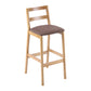 Modern Solid Wood Counter & Bar Stool Low Back Bar Stool with Wood Legs Coffee 1 Piece Clearhalo 'Bar Furniture' 'Bar Stools' 'bar_stools' 'furn' 'furn_bar_stools' 'furniture_bar_stools' 'Kitchen & Dining Furniture' 'kitchen&dining_furn' 'kitchen' 'kitchen_furn' Furniture' 4258868