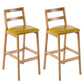 Modern Solid Wood Counter & Bar Stool Low Back Bar Stool with Wood Legs Ginger 2 Piece Set Clearhalo 'Bar Furniture' 'Bar Stools' 'bar_stools' 'furn' 'furn_bar_stools' 'furniture_bar_stools' 'Kitchen & Dining Furniture' 'kitchen&dining_furn' 'kitchen' 'kitchen_furn' Furniture' 4258873
