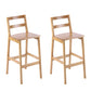 Modern Solid Wood Counter & Bar Stool Low Back Bar Stool with Wood Legs Natural 2 Piece Set Clearhalo 'Bar Furniture' 'Bar Stools' 'bar_stools' 'furn' 'furn_bar_stools' 'furniture_bar_stools' 'Kitchen & Dining Furniture' 'kitchen&dining_furn' 'kitchen' 'kitchen_furn' Furniture' 4258899