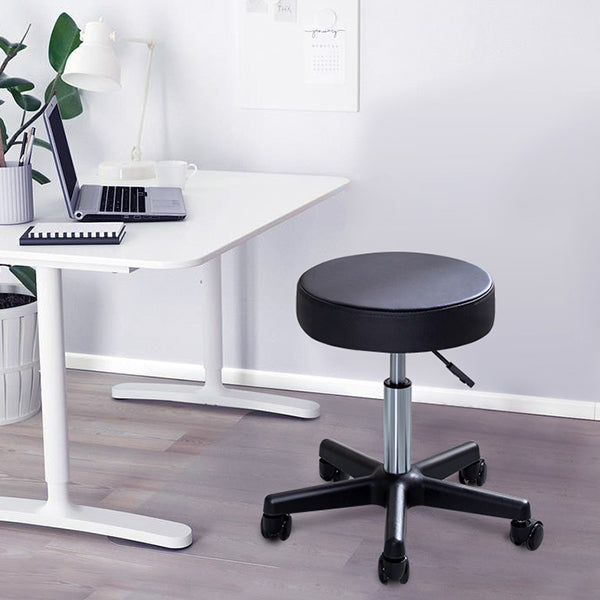 Black Modern Steel Bar Stool Adjustable Height Swivel Backless Counter Stool Clearhalo 'Bar Furniture' 'Bar Stools' 'bar_stools' 'furn' 'furn_bar_stools' 'furniture_bar_stools' 'Kitchen & Dining Furniture' 'kitchen&dining_furn' 'kitchen' 'kitchen_furn' Furniture' 4258909