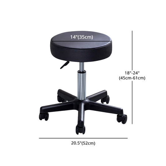 Black Modern Steel Bar Stool Adjustable Height Swivel Backless Counter Stool Clearhalo 'Bar Furniture' 'Bar Stools' 'bar_stools' 'furn' 'furn_bar_stools' 'furniture_bar_stools' 'Kitchen & Dining Furniture' 'kitchen&dining_furn' 'kitchen' 'kitchen_furn' Furniture' 4258910