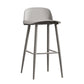 Modern Armless Backrest Counter Stool Steel Household Bar Stool with Plastic Seat Grey 1 Piece Clearhalo 'Bar Furniture' 'Bar Stools' 'bar_stools' 'furn' 'furn_bar_stools' 'furniture_bar_stools' 'Kitchen & Dining Furniture' 'kitchen&dining_furn' 'kitchen' 'kitchen_furn' Furniture' 4258979