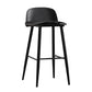Modern Armless Backrest Counter Stool Steel Household Bar Stool with Plastic Seat Black 1 Piece Clearhalo 'Bar Furniture' 'Bar Stools' 'bar_stools' 'furn' 'furn_bar_stools' 'furniture_bar_stools' 'Kitchen & Dining Furniture' 'kitchen&dining_furn' 'kitchen' 'kitchen_furn' Furniture' 4258981