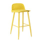 Modern Armless Backrest Counter Stool Steel Household Bar Stool with Plastic Seat Yellow 1 Piece Clearhalo 'Bar Furniture' 'Bar Stools' 'bar_stools' 'furn' 'furn_bar_stools' 'furniture_bar_stools' 'Kitchen & Dining Furniture' 'kitchen&dining_furn' 'kitchen' 'kitchen_furn' Furniture' 4258986