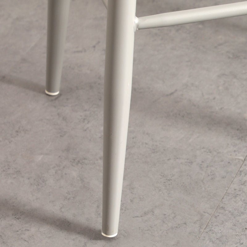 Modern Armless Backrest Counter Stool Steel Household Bar Stool with Plastic Seat Clearhalo 'Bar Furniture' 'Bar Stools' 'bar_stools' 'furn' 'furn_bar_stools' 'furniture_bar_stools' 'Kitchen & Dining Furniture' 'kitchen&dining_furn' 'kitchen' 'kitchen_furn' Furniture' 4258988