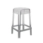 Modern Backless Plastic Bar Stool Footrest Square Stack-able Indoor Stool Clear 1 Piece Counter Stool(26"H) Clearhalo 'Bar Furniture' 'Bar Stools' 'bar_stools' 'furn' 'furn_bar_stools' 'furniture_bar_stools' 'Kitchen & Dining Furniture' 'kitchen&dining_furn' 'kitchen' 'kitchen_furn' Furniture' 4259004