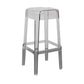 Modern Backless Plastic Bar Stool Footrest Square Stack-able Indoor Stool Clear 1 Piece Bar Stool(30"H) Clearhalo 'Bar Furniture' 'Bar Stools' 'bar_stools' 'furn' 'furn_bar_stools' 'furniture_bar_stools' 'Kitchen & Dining Furniture' 'kitchen&dining_furn' 'kitchen' 'kitchen_furn' Furniture' 4259006
